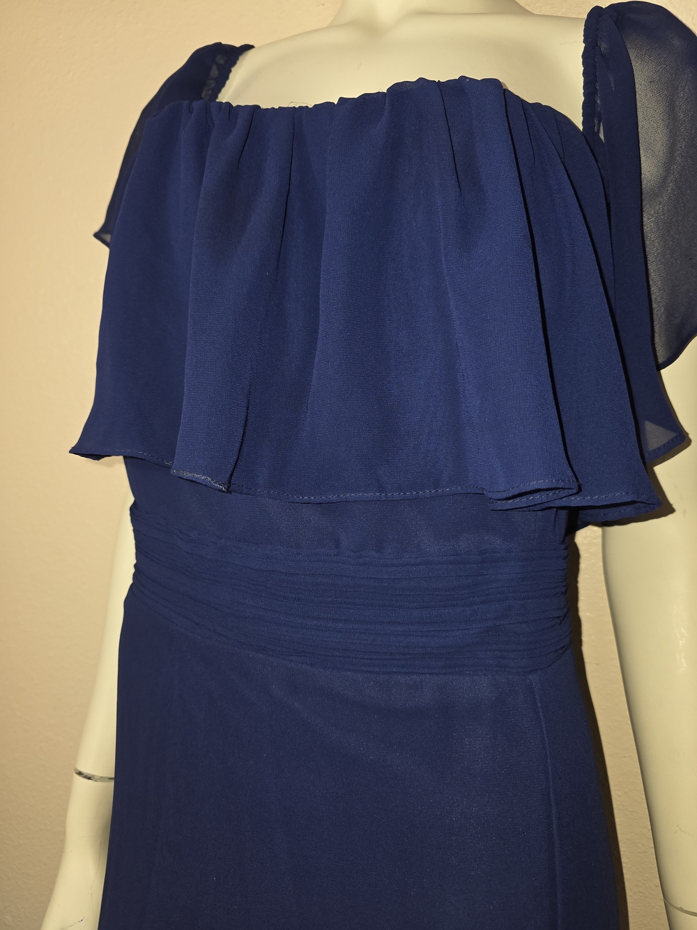 Ever Pretty Navy Blue High-Low Ruffle Gown - Picture 2 of 7